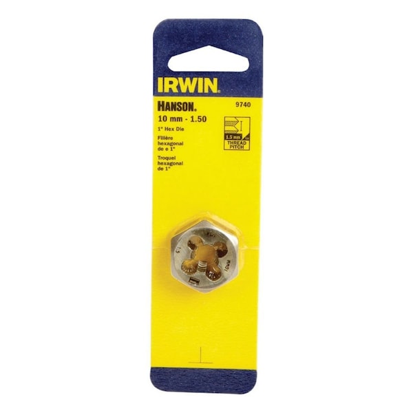 Irwin Irwin Hanson High Carbon Steel Metric Hexagon Die 10 - 1.50 mm 1 pc - 9740