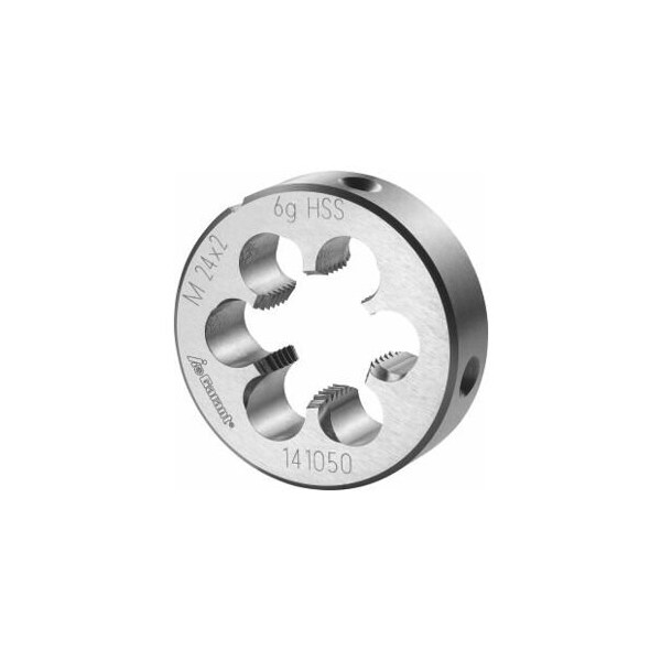 Garant M24X2 HSS Round Die, Closed/Pre-Slit Form - 141050 24X2