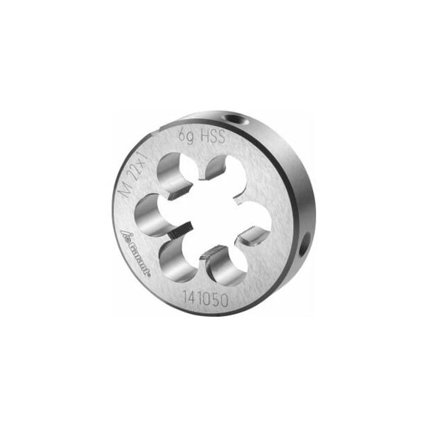 Garant M22X1 HSS Round Die, Closed/Pre-Slit Form - 141050 22X1