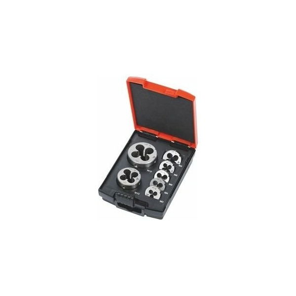 Holex Round Die Set, HSS, for Metric Threads: M3-M12 - 142725 M3-12