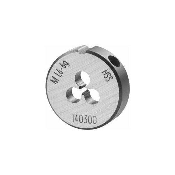 Garant M1.6X0.35 HSS Round Die, Closed/Pre-Slit Form - 140300 M1,6