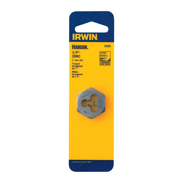 Irwin Irwin Hanson High Carbon Steel SAE Hexagon Die 1/4 in. 1 pc - 9420ZR