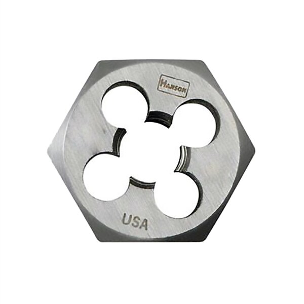 Hanson High Carbon Steel Hexagon 1" Across Flat Die 3/8"-24 NF - 9436