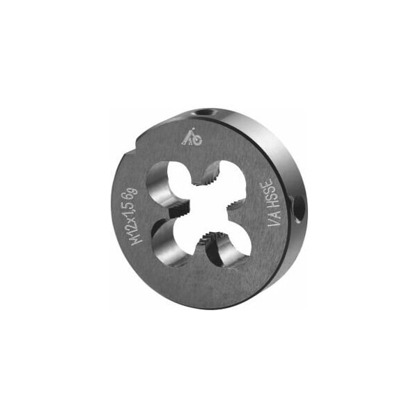 Holex M12X1.5 HSS-E Round Die, Closed/Pre-Slit Form - 141075 12X1,5