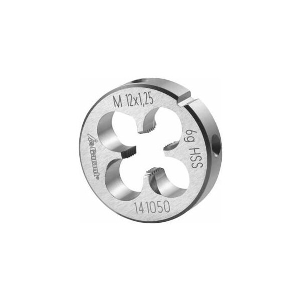 Garant M12X1.25 HSS Round Die, Closed/Pre-Slit Form - 141050 12X1,25