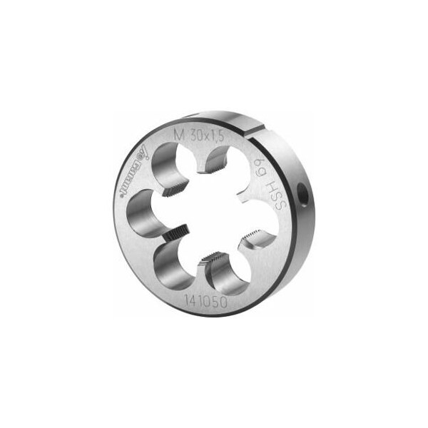 Garant M30X1.5 HSS Round Die, Closed/Pre-Slit Form - 141050 30X1,5
