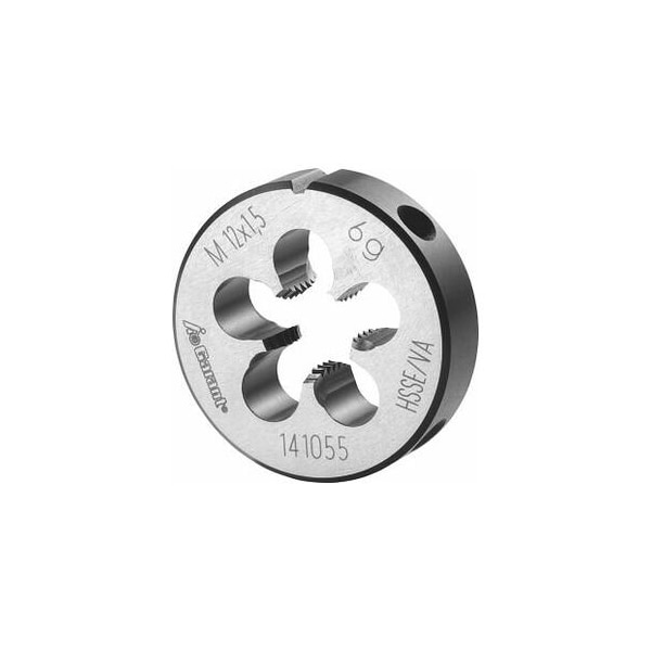 Garant M12X1.5 HSS-E Round Die, Closed/Pre-Slit Form - 141055 12X1,5