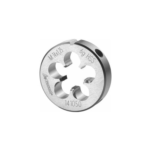 Garant M14X1.25 HSS Round Die, Closed/Pre-Slit Form - 141050 14X1,25