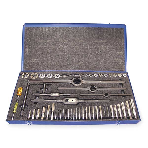 Cleveland 52PC HSSPlugHandTap & CarbonRndAdj Die Set Cle-Line 28 Sizes 4-40 To 1-14, 1/4-18 To 1/2-14, M14&M18 - C00533