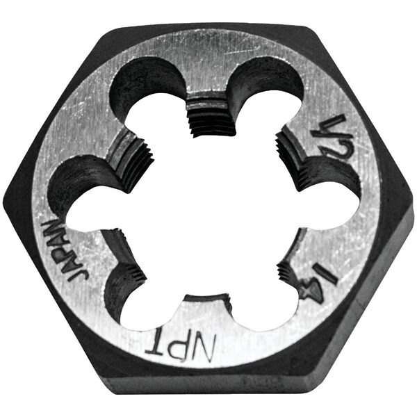 Century Drill Tool Century Drill & Tool 1/2-14 NPT 1 In. Across Flats Hexagon Pipe Die - 98307