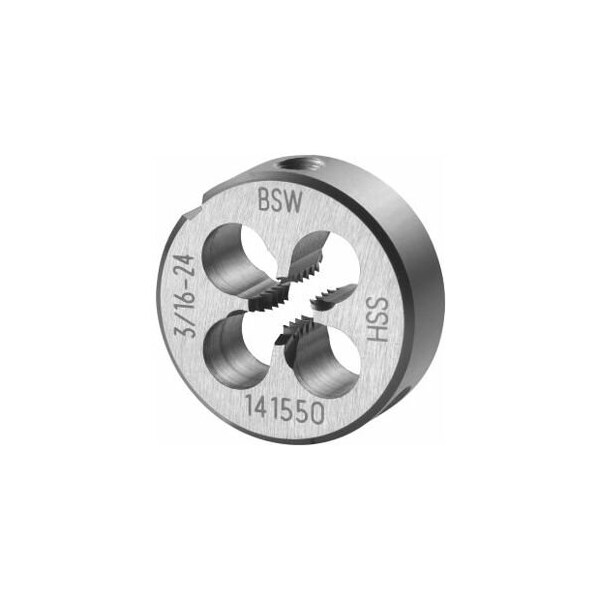 Garant 3/16in-24  HSS Round Die, for Whitworth Threads to BSW Standards, Closed/Pre-Slit Form - 141550 W3/16