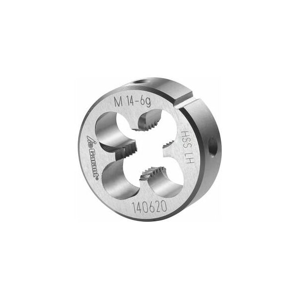 Garant M14X2 HSS Round Die, Left-Hand, Closed/Pre-Slit Form - 140620 M14