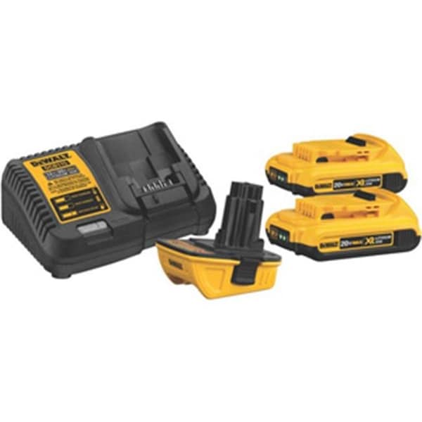 Eagle Tool Us Dewalt-Black & Decker DWDCA2203C 18V-20V Battery Adaptor with Two 20V Maximum 2Ah Batteries & Charger - DWDCA2203C