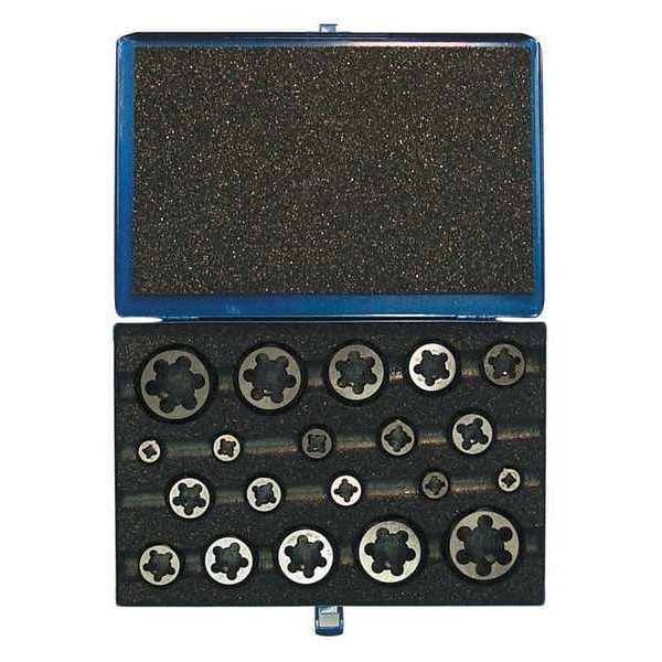Cleveland 20PC Carbon Hexagon Rethreading Die Set 0650 Cle-Line 1/4-20 To 1-14 UNC and UNF - C67282