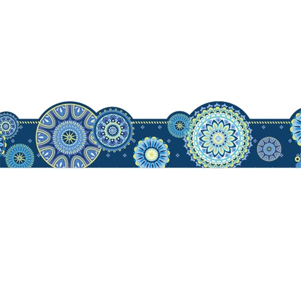 Tosafos Blue Harmony Mandala Ex Wide Trim Die Cut Deco, 6PK - TO1527181