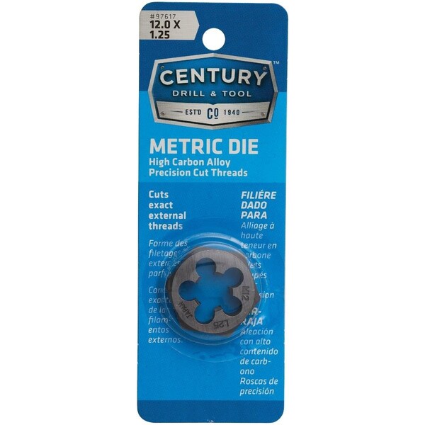 Century Drill Tool Century Drill & Tool 12.0x1.25 NPT 1 In. Across Flats Hexagon Pipe Die - 97617
