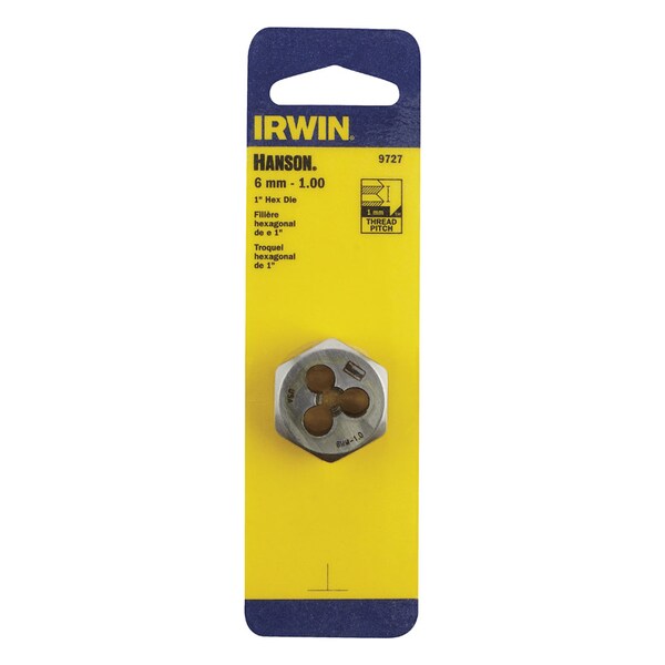 Irwin Irwin Hanson High Carbon Steel Metric Hexagon Die 6 - 1.00 mm 1 pc - 9727ZR