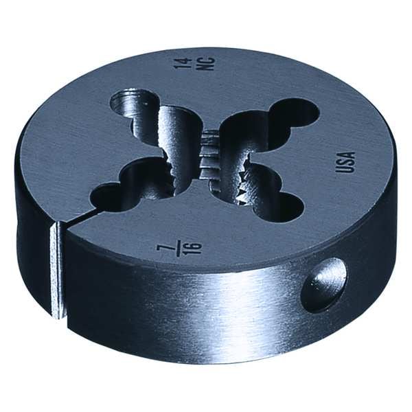 Greenfield Threading HSS Round Adjustable DIe 6382 Greenfield Threading 2 In Outside Diameter 7/8-14UNF - 400658