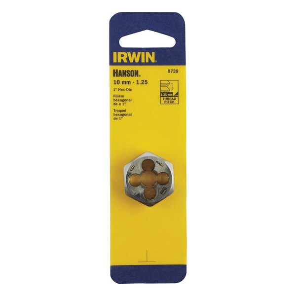 Irwin Irwin Hanson High Carbon Steel Metric Hexagon Die 10 - 1.25 mm 1 pc - 9739