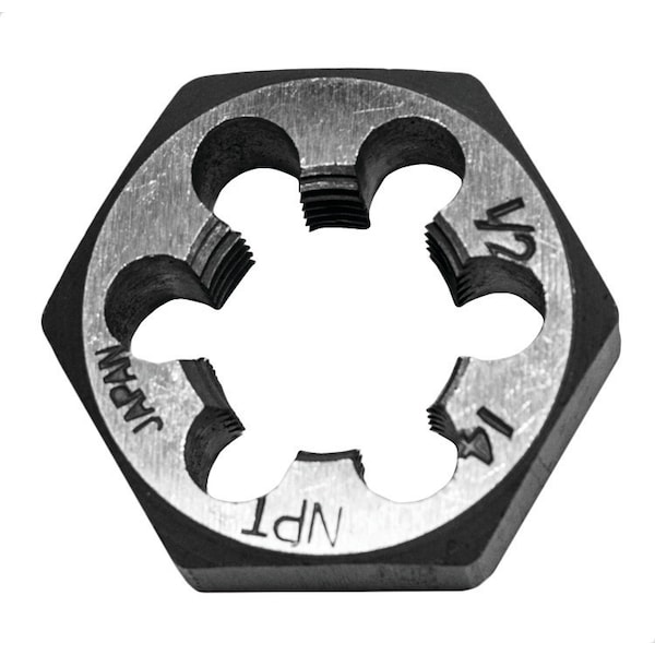 Century Drill & Tool Die Pipe Hexagon 1" Across Flats 1/2-14 Npt - 98307