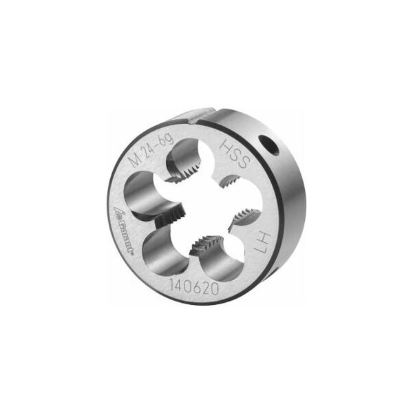 Garant M24X3 HSS Round Die, Left-Hand, Closed/Pre-Slit Form - 140620 M24