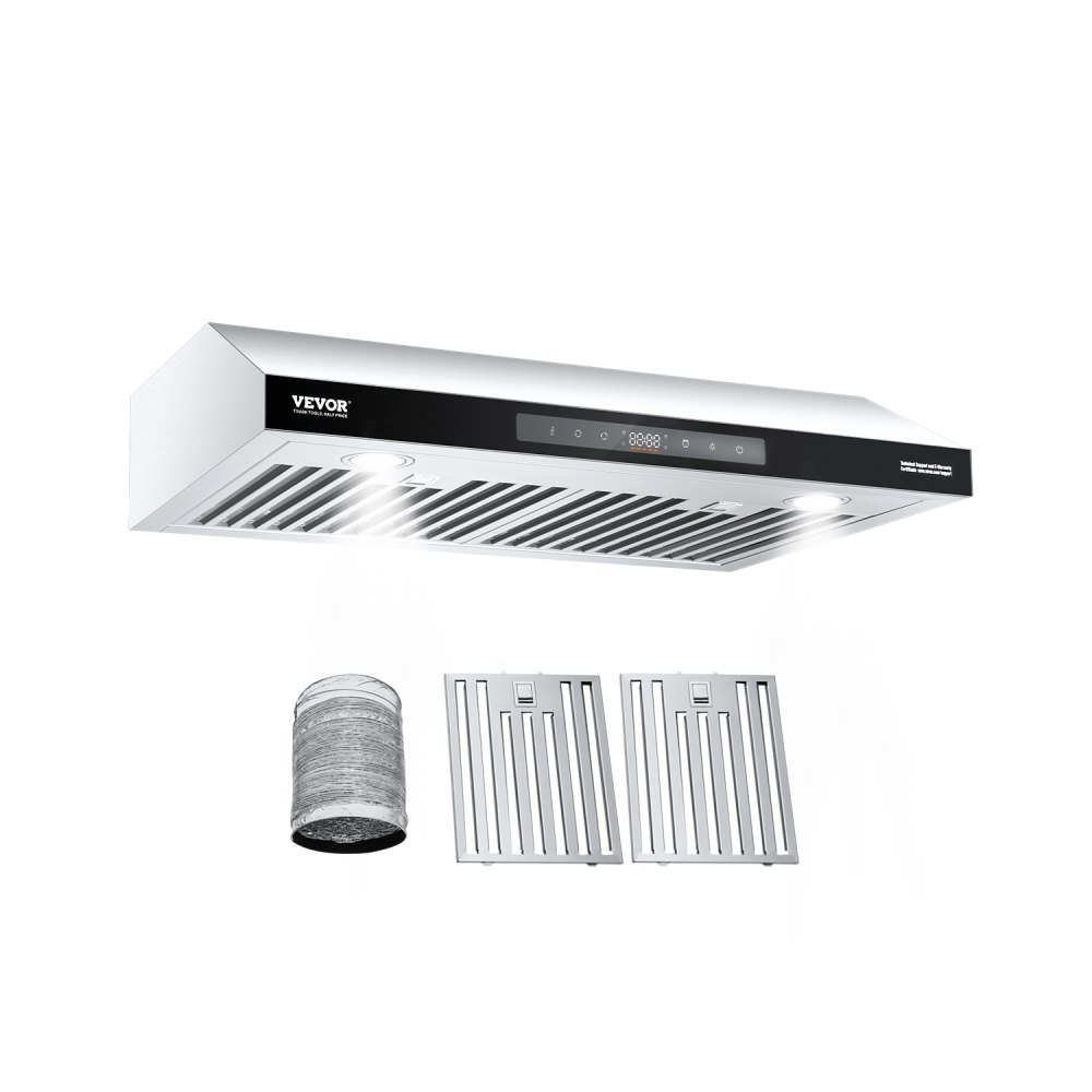 VEVOR 30" Under Cabinet Range Hood Vent Hood 900CFM Gesture & Touch Control - JXSYYJ30INCHEC3JCV1