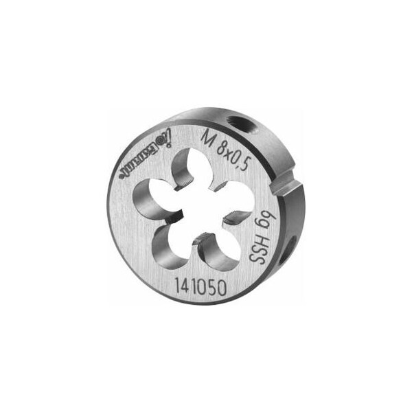 Garant M8X0.5 HSS Round Die, Closed/Pre-Slit Form - 141050 8X0,5