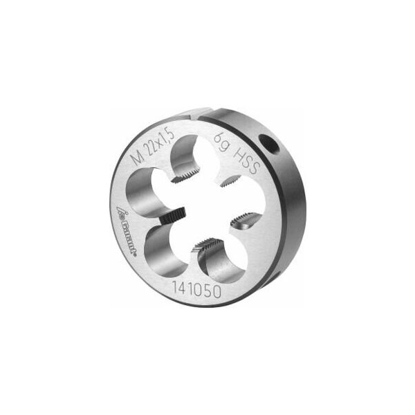 Garant M22X1.5 HSS Round Die, Closed/Pre-Slit Form - 141050 22X1,5