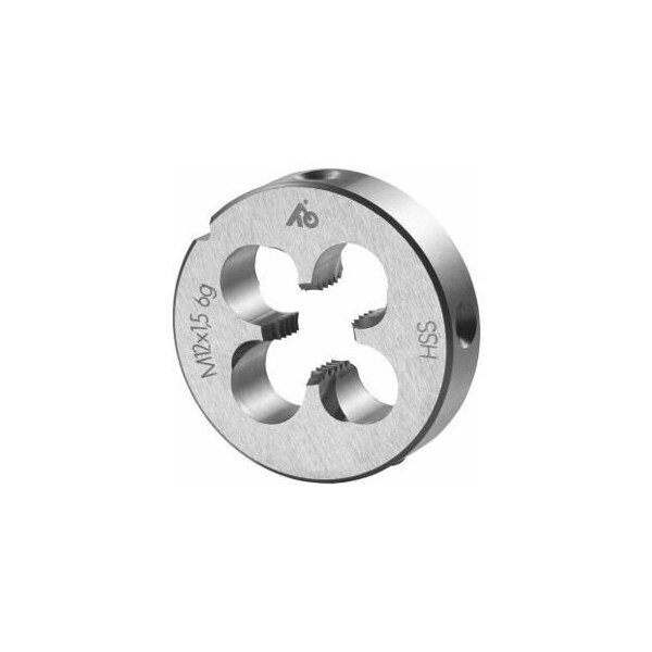 Holex M12X1.5 HSS Round Die, Closed/Pre-Slit Form - 141070 12X1,5