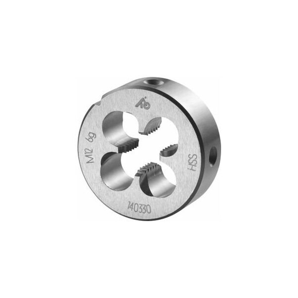 Holex M12X1.75 HSS Round Die, Closed/Pre-Slit Form - 140330 M12