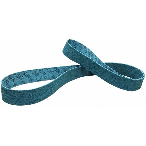 Cinta de lija Scotch-Brite, 2 pulgadas de ancho, 72 pulgadas de largo, sin tejer, óxido de aluminio, muy fino, SC-BL, azul - 7000036306