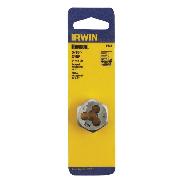 Irwin Irwin Hanson High Carbon Steel SAE Hexagon Die 5/16 in. 1 pc - 9429