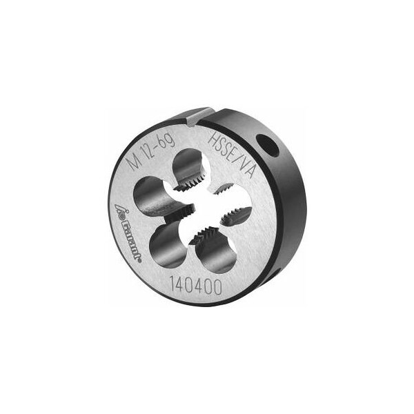 Garant M12X1.75 HSS-E Round Die, for High Tensile Steels, Closed/Pre-Slit Form - 140400 M12