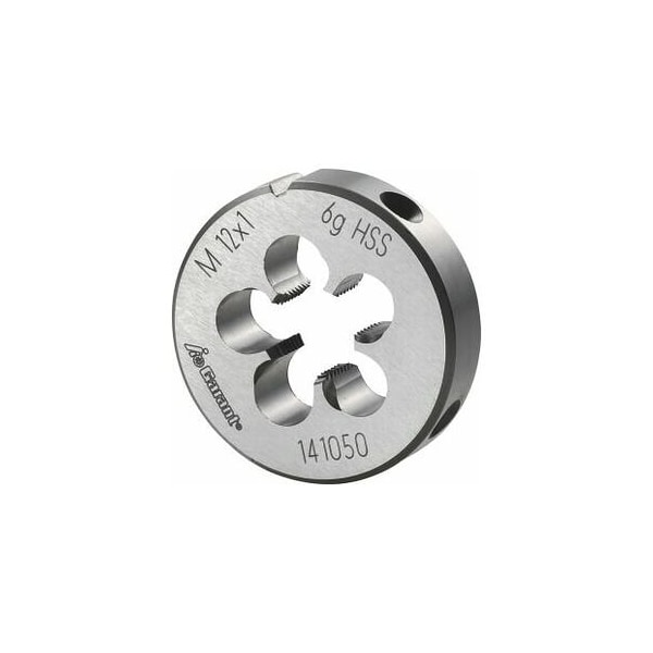 Garant M12X1 HSS Round Die, Closed/Pre-Slit Form - 141050 12X1