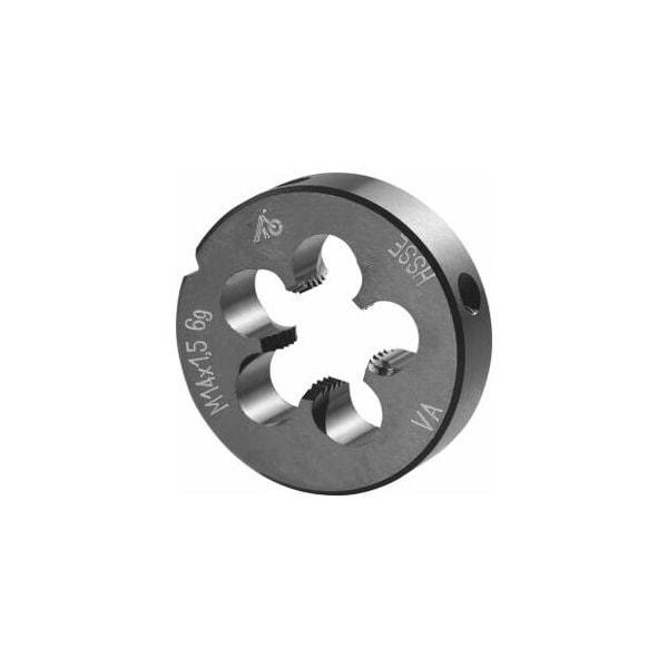 Holex M14X1.5 HSS-E Round Die, Closed/Pre-Slit Form - 141075 14X1,5