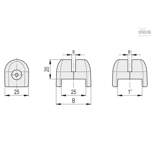 Elesa Support clamp for panels and electro-welded mesh, PPR.30-6-C9 - PPR