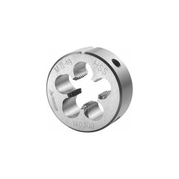 Garant M22X2.5 HSS Round Die, Closed/Pre-Slit Form - 140300 M22