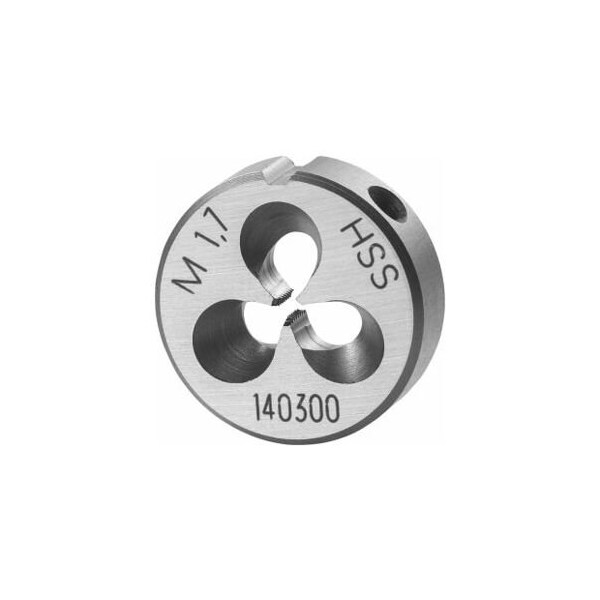 Garant M1.7X0.35 HSS Round Die, Closed/Pre-Slit Form - 140300 M1,7