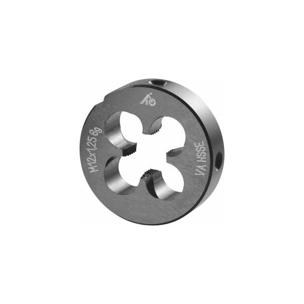 Holex M12X1.25 HSS-E Round Die, Closed/Pre-Slit Form - 141075 12X1,25