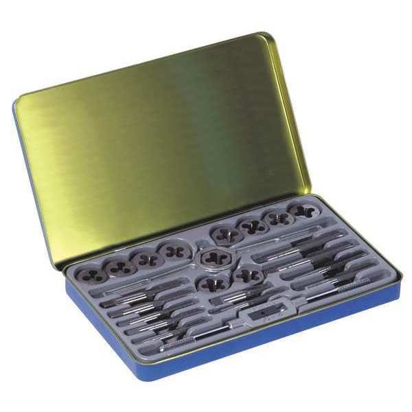 Century Drill & Tool Fractional Tap and Die, Nc/Nf, 24 Pc Set - 98904