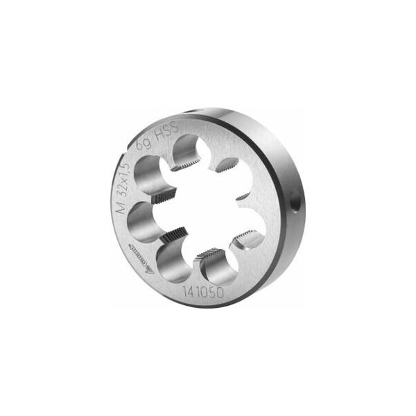 Garant M32X1.5 HSS Round Die, Closed/Pre-Slit Form - 141050 32X1,5