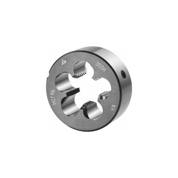 Holex M27X3 HSS-E Round Die, for High Tensile Steels, Closed/Pre-Slit Form - 140460 M27