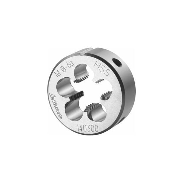 Garant M18X2.5 HSS Round Die, Closed/Pre-Slit Form - 140300 M18