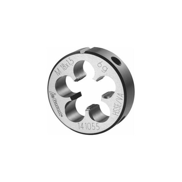 Garant M18X1.5 HSS-E Round Die, Closed/Pre-Slit Form - 141055 18X1,5