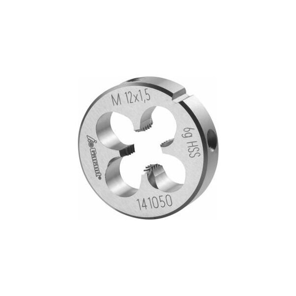 Garant M12X1.5 HSS Round Die, Closed/Pre-Slit Form - 141050 12X1,5