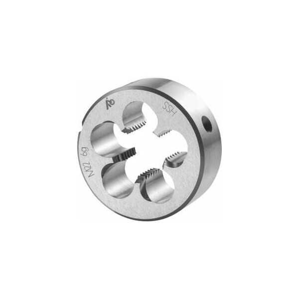 Holex M22X2.5 HSS Round Die, Closed/Pre-Slit Form - 140330 M22