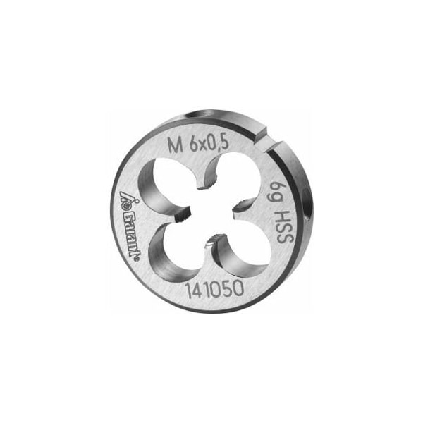 Garant M6X0.5 HSS Round Die, Closed/Pre-Slit Form - 141050 6X0,5