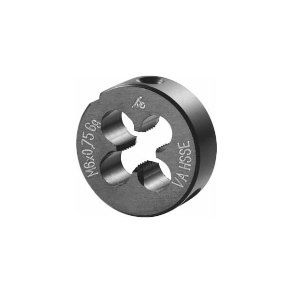 Holex M6X0.75 HSS-E Round Die, Closed/Pre-Slit Form - 141075 6X0,75