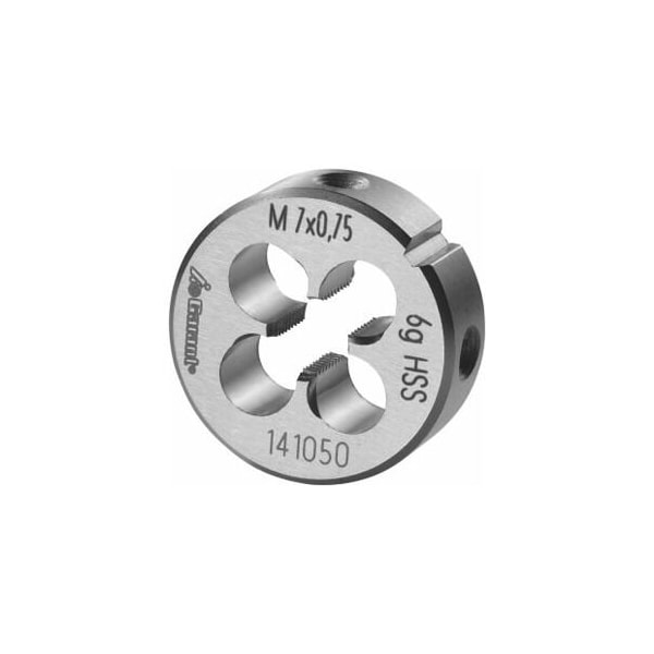 Garant M7X0.75 HSS Round Die, Closed/Pre-Slit Form - 141050 7X0,75
