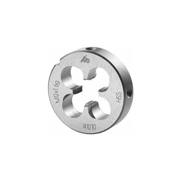 Holex M12X1 HSS Round Die, Closed/Pre-Slit Form - 141070 12X1